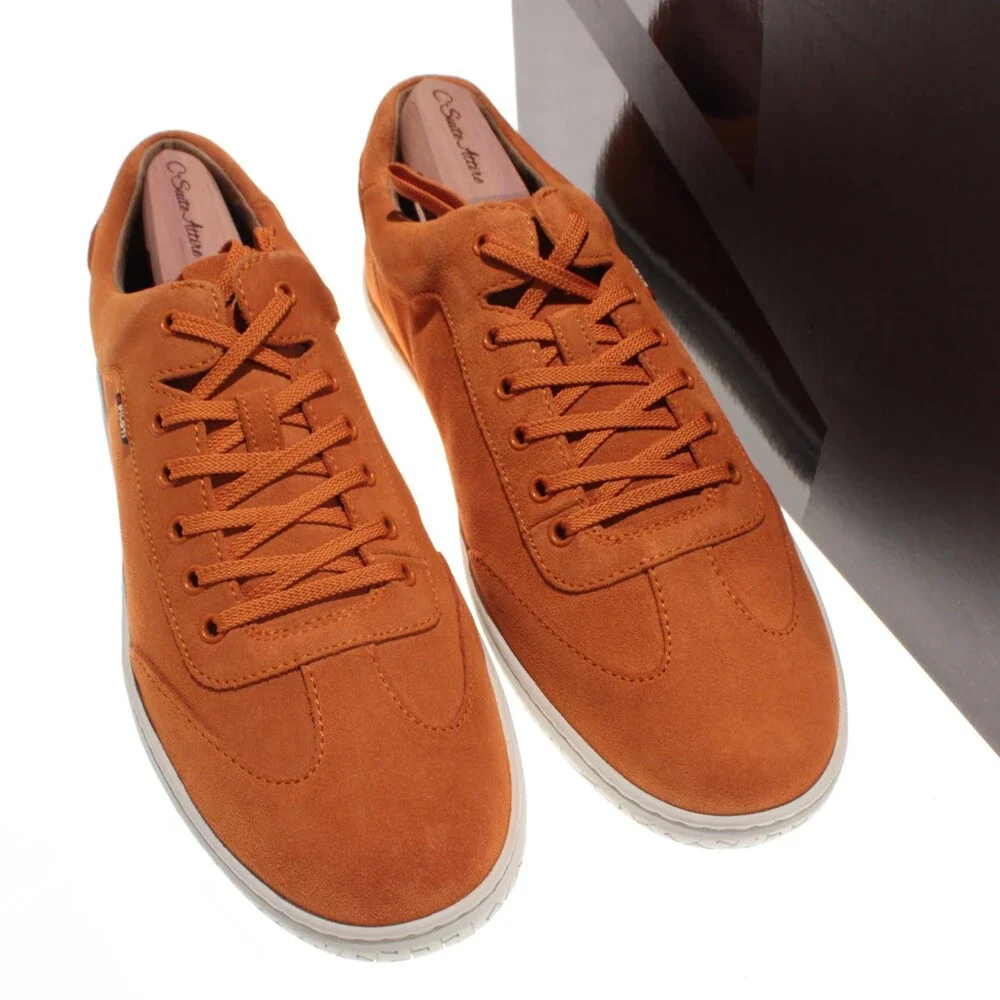 Piloti NWB Shift Lace Up Driving Sneakers Size 13 US in Orange Suede